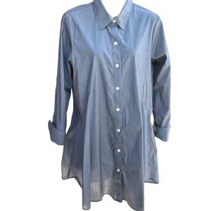 INAE Gray/silver funky fun cotton tunic top, Small, EUC